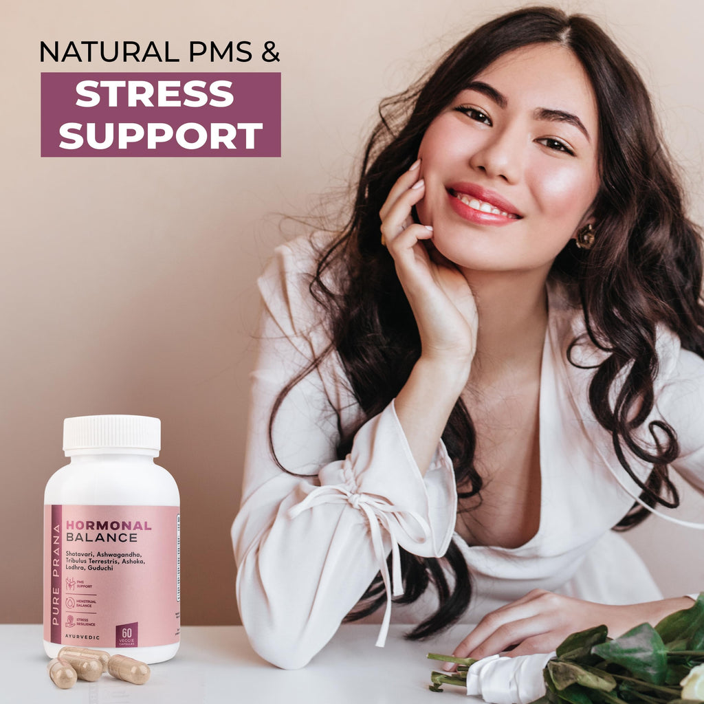 Pure Prana Shatavari Capsules for Women, Hormone Balance & PMS Relief