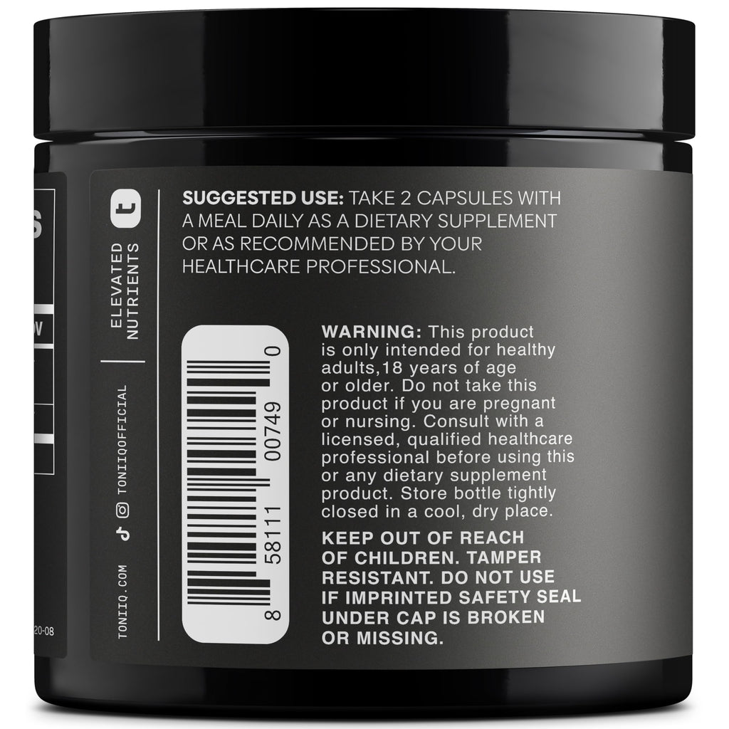 Toniiq Tribulus Terrestris for Men - Ultra High Potency 25:1 Extract with 95% Saponins - 1300mg Pure & Concentrated Formula - Third-Party Lab Tested for Purity & Quality - 120 Capsules