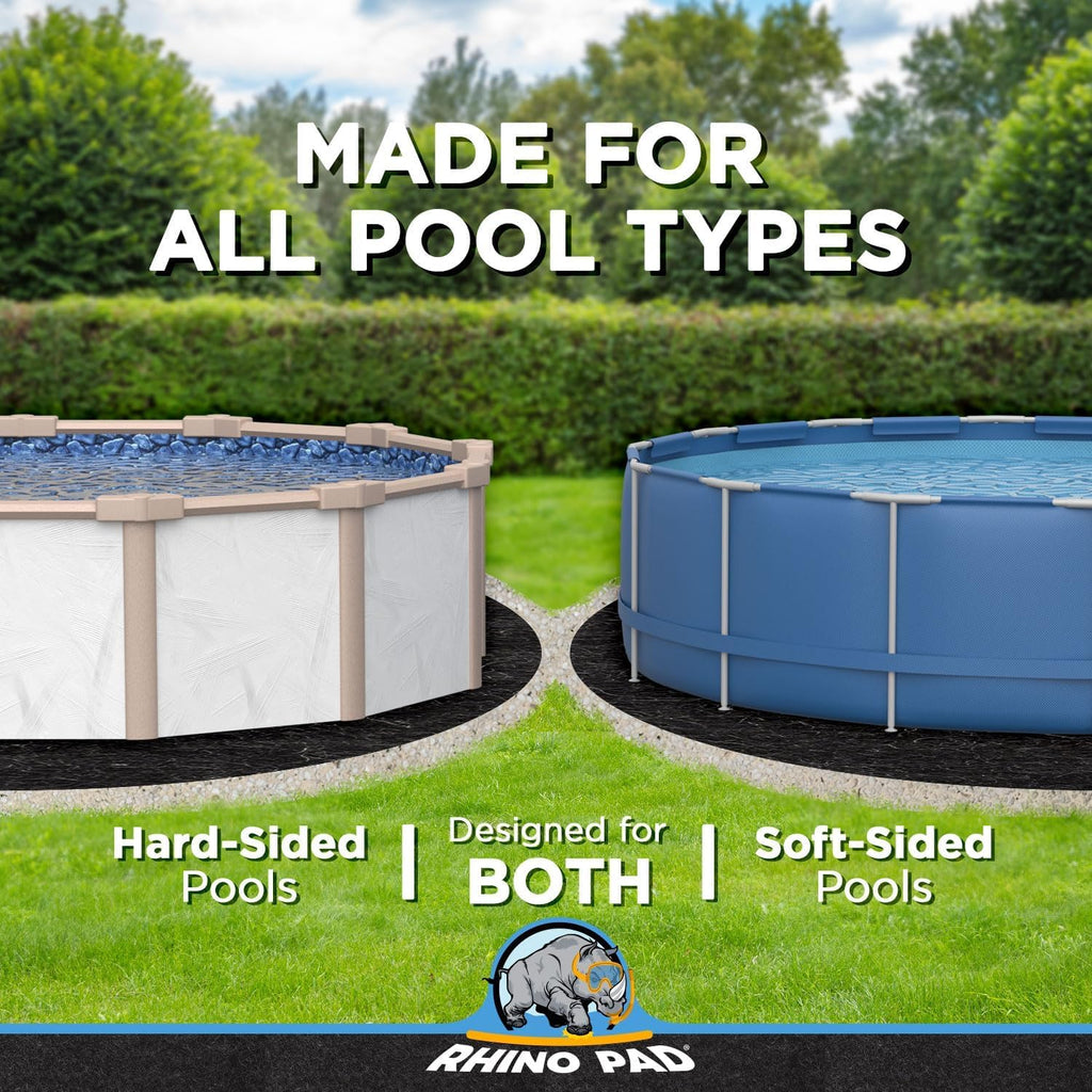 Rhino Pad 15 ft x 30 ft Oval Pool Liner Pad for Above Ground Pools | Durable Puncture Resistant Mat | Effortless to Install | Strong Eco-Friendly Padding | Extends Life of Swimming Pool Liners