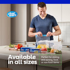 Gallon Freezer Bags, Double Zipper Seal - 100 Count, Thick Resealable Plastic storage Bags - Reusable Gallon Storage Bags for Food Storage, Meat, Vegetables, Fruit - Microwave-Safe, Zero BPA - 2 Boxes