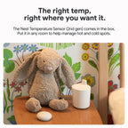 Google Nest Learning Thermostat (4th gen) + Nest Temperature Sensor (2nd gen) - Obsidian