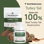 Real Mushrooms Turkey Tail Capsules – Organic Mushroom Extract for Wellness & Daily Rhythm – Vegan, Non-GMO, No Fillers Turkey Tail Extract – 90 Count Mushroom Supplement