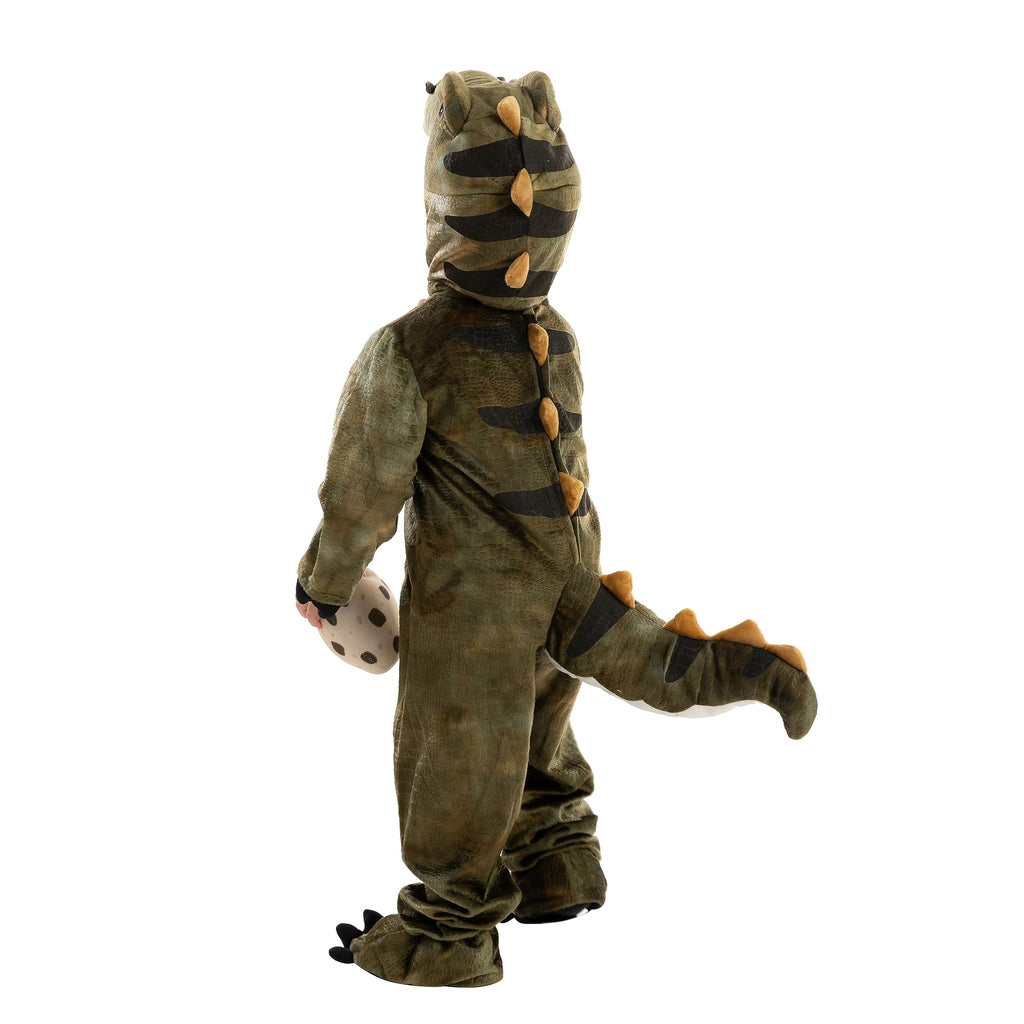Spooktacular Creations Halloween Realistic T.rex Costume Outfit Dinosaur Jumpsuit with Egg for Kids Toddler Dress-up Party