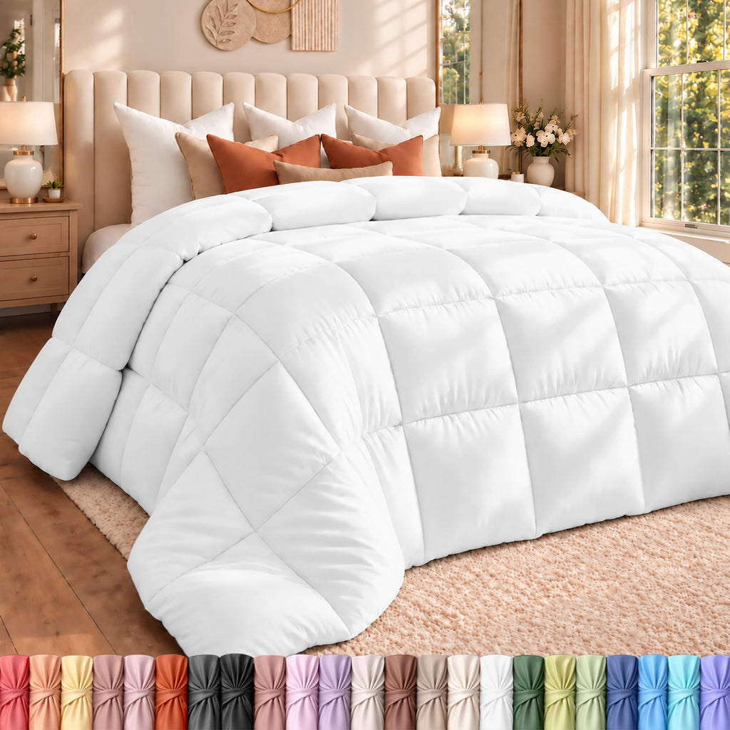 Utopia Bedding Comforter King Size, Duvet Insert, White, 90 x 102 Inches