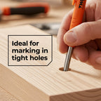 THORVALD 2 Carpenter Pencils Set for Construction - Incl. 38 Leads + Sharpener + Finger Grip - Solid Mechanical Pencils with Fine Point/Best Marking tools Construction/Carpenters/Scriber