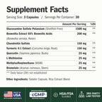 Glucosamine Chondroitin MSM – Joint Support Supplement for Women and Men with Glucosamine Sulfate 1500 mg, Chondroitin and MSM – for Cartilage, Joint Health and Flexibility – 2 Pack