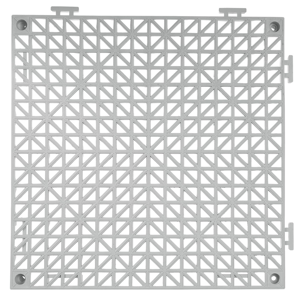 VEVOR Interlocking Tile 55PCS, Drainage Tiles 12" x 12" Splicing, Soft PVC Interlocking Drainage Floor Tiles, Non-Slip Drainage Holes for Restroom, Bathroom, Kitchen, Pool, Wet Areas, Grey