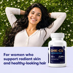 UtonG GHK-Cu Copper Peptide Supplement, Anti-Aging & Hair Growth Support, Improves Skin Elasticity & Firmness, Thicker, Fuller Hair, Easy Absorption, Precisely Dosed, 90 Vegan Capsules