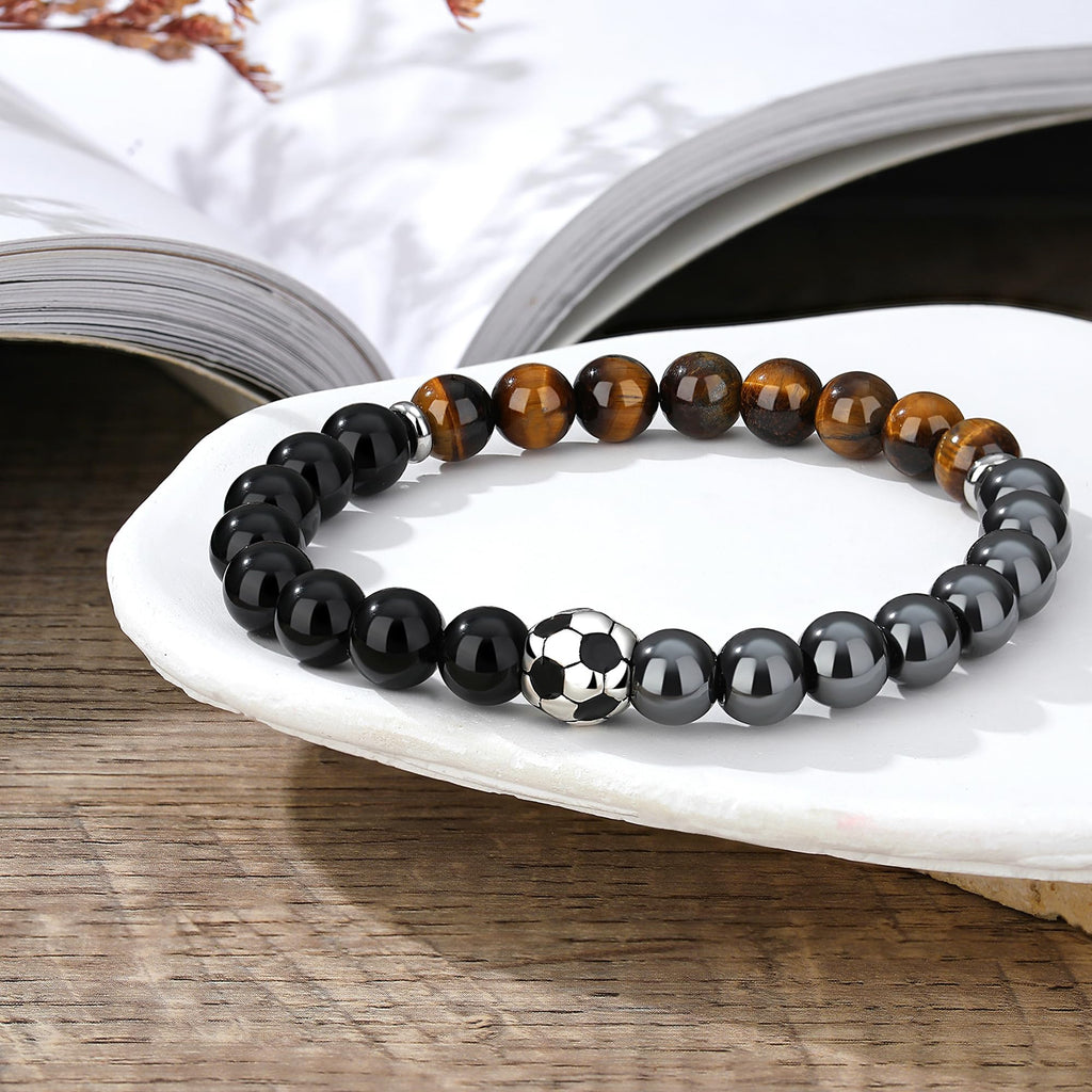 AryaHozel Soccer Bracelet, Mens Bracelet, Soccer Gifts for Men Teen Boys
