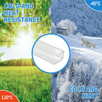 XISOCO 10 PCS Polycarbonate Panels U Connector Profile 4FT Long 0.24IN High