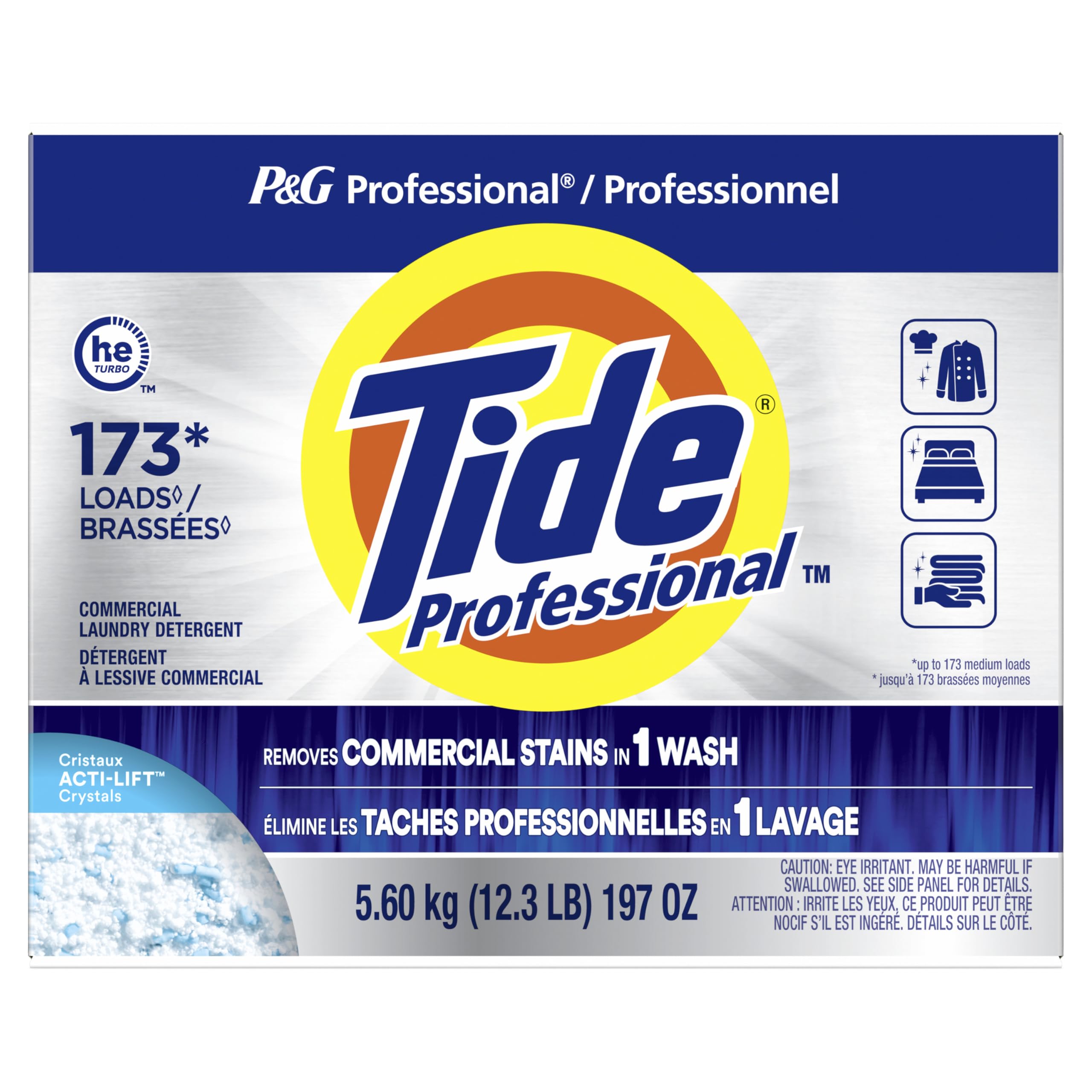 Tide PRO Laundry Detergent Powder Bulk, Commercial Use (173 loads, 197 oz)