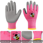Yumoin 12 Pairs Kids Gardening Work Gloves (Large (Age 9-11))