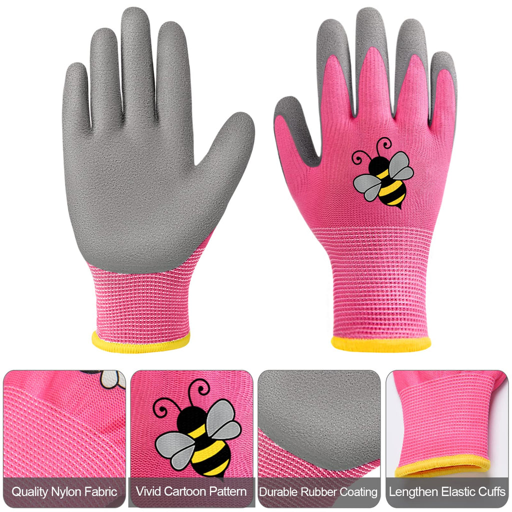 Yumoin 18 Pairs Kids Gardening Gloves Foam Rubber (Medium (Age 6-8))