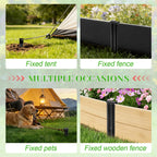 16 Pack Metal Landscape Edging Stakes,10 in Heavy Duty Garden Spikes