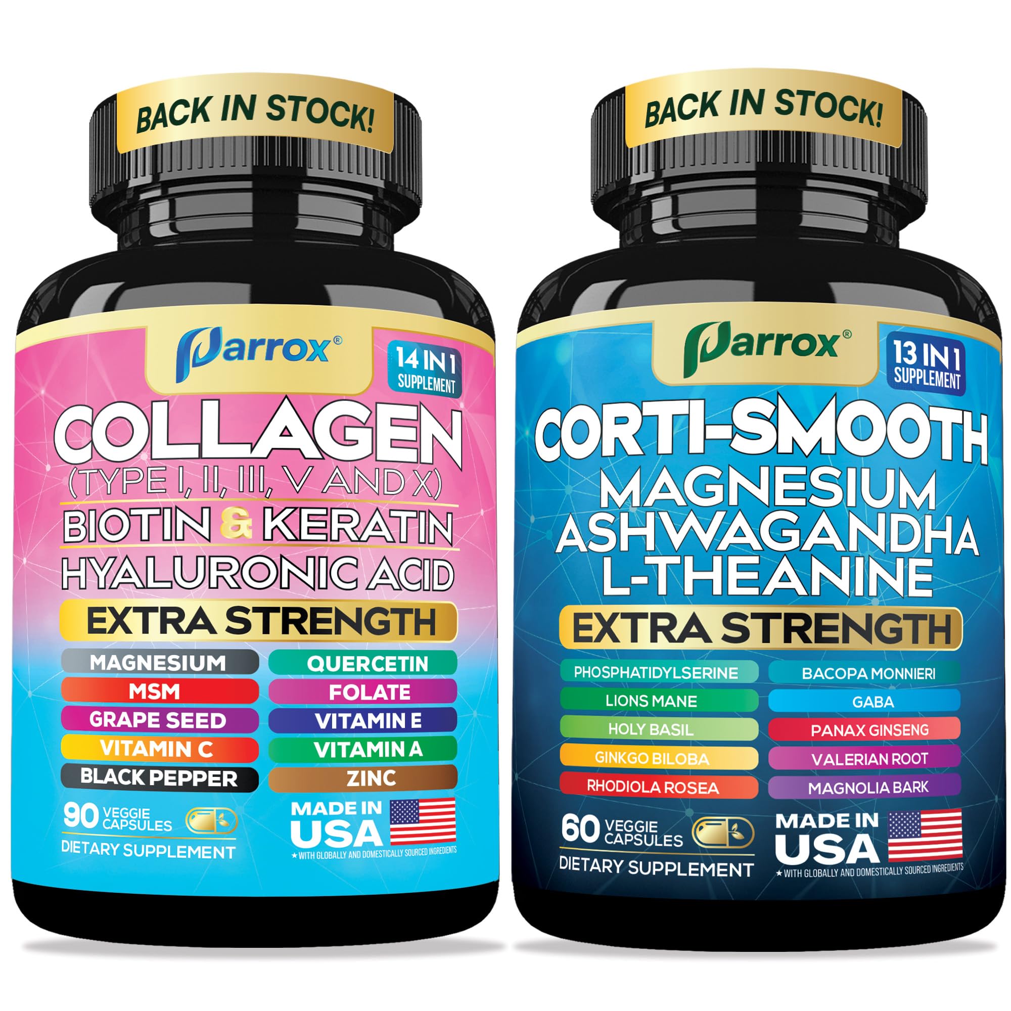 Cortisol & Collagen Support Bundle, Ashwagandha, Shining Serenity Set