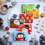 24 Packs Travel Size Tissue Pocket Slim Pack Facial 3 Ply Wallet Size Pocket Tissues for Travel Wedding Party Favors, 6 Styles(Snowman)