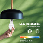 JIANGSILING A19 LED Light Bulb, 75W Equivalent LED Bulb, 11W 2700K Warm White, 1100 Lumens, Non-Dimmable Light Bulbs, CRI 85+, No Flicker E26 Base Bulbs for Home Office, 24-Pack