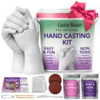 Luna Bean Hand Casting Kit – The Original Hand Mold Kit – Mothers Day Gifts for Mom - Anniversary Engagement Gifts for Women Men Couples Wife Boyfriend Girlfriend Wedding Bridal Shower
