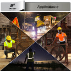 sesafety Hi Visibility Shirts for Men, Safety Shirts with Reflective Strips Class 2, Hi Vis Construction Work Shirt with Pocket Yellow XL