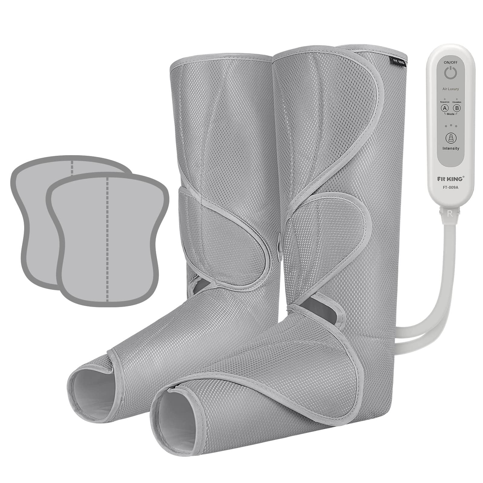 FIT KING Air Compression Leg Massager, Pneumatic Compression Boots for Circulation & Pain Relief, Swelling, Edema, RLS - Foot and Calf Massager Gift for Mom Wife