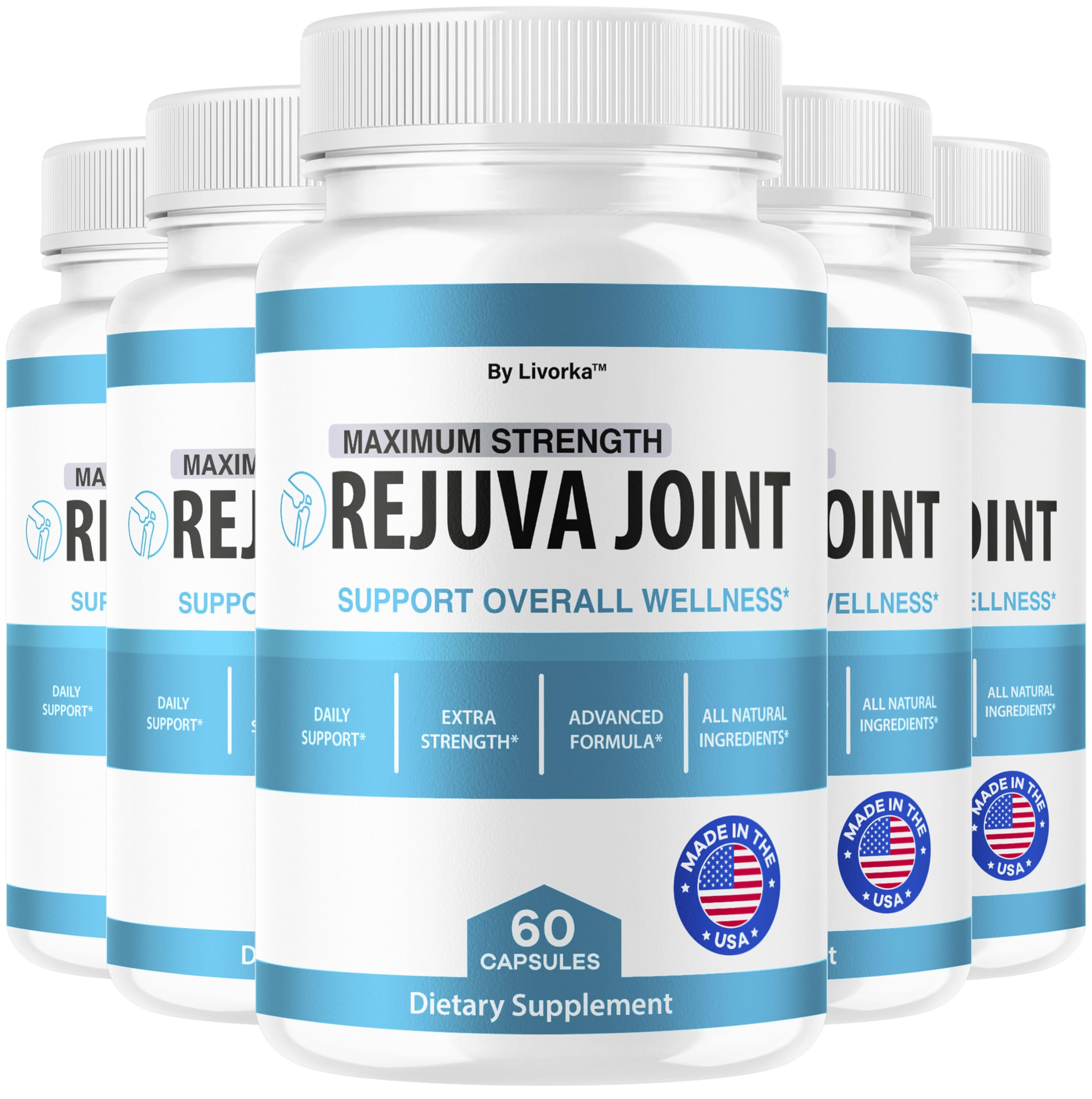 (5 Pack) Rejuva Joint - Official RejuvaJoint Supplement Pills Advanced Formula Maximum Strength Support, Natural Rejuv Capsules For Overall Health & Wellness Supports Review, 300 Capsules For 5 Months