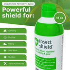 Insect Shield Premium Permethrin Spray - Tick, Flea, Fly, Mosquito, Chigger, Spider & Bed Bug Repellent for Clothing, Gear, Furniture, & Tents, Lasts up to 60 Days, Clear, 18 Oz Aerosol