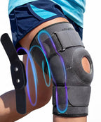 Sparthos Knee Brace - Heavy-Duty Hinged Support for ACL, MCL, Meniscus Tear, Arthritis, Tendonitis Pain - Open Patella - 4-Strap Adjustable, For Men and Women, Check Size Chart (Medium, 12½-15½″ Thigh)