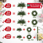 LZNPA 12 Pcs Realistic Christmas Pine Branches Natural Droopy Soft Bendable