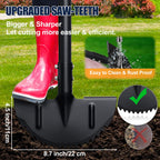 EUIJOIP Heavy Duty Edger Lawn Tool, 34-49 in Adjustable Carbon Steel Weed Cutter with Comfort-Grip Rubber Handle – Ideal for Lawn Edging, Yard Maintenance, and Garden Landscaping, Black