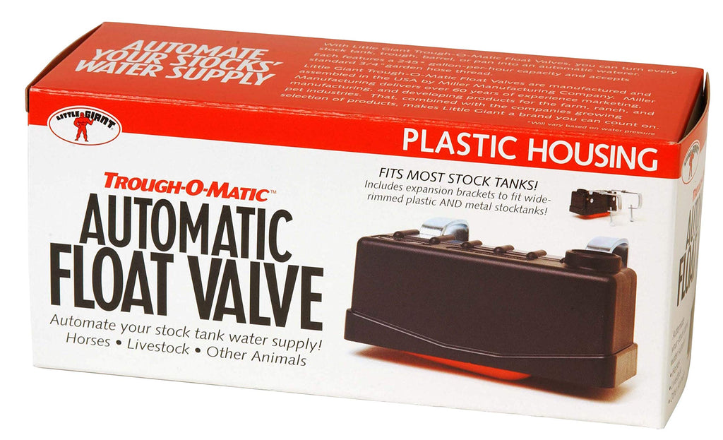 Little Giant® Trough-O-Matic® Stock Water Tank | Float Valve Controlled Watering Tank with Plastic Housing (Float Valve with Expansion Brackets, 1, Count)
