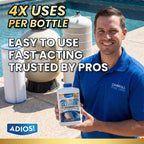 ADIOS! Pool Filter Cleaner, Deep Cleaning Soak Solution for Cartridge, Sand and DE Filters – Degreases and Restores Media (32oz)