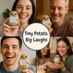 Funny Friendship Gift - Tiny Potato Crochet With 30 Sassy Messages for Women Friends Bestie Coworker Sister - Best Friend Birthday Gifts for Women, Emotional Support Encouragement Present Idea for Her