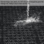 12 Pcs Drainage Mat Modular Interlocking Cushion 11.8" x 11.8" Garage Floor Tiles Non-Slip Splicing Rubber Floor Tiles for Drain, Deck, Pool, Outdoor/Indoor (Black)