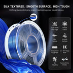 SUNLU Silk Triple Color Pla Filament, Silk PLA 3D Printer Filament 1.75mm, Shiny Silk Texture, Dimensional Accuracy +/- 0.02mm, 1KG Spool (2.2 lbs), PLA Silk Triple Color (Orange Blue Green)