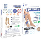 Truform 20-30 mmHg Medical Compression Stockings, Aloe Infused Microfiber, Knee High, Closed Toe, Beige, Medium