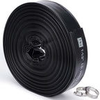 6699 Discharge Hose 1-1/2-Inch by 100-Foot Sump Pump With 2pcs SUS 304 Clamps for Pool Backwash, Draining/Removing Water - Lay Flat 1500