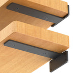 Starunder 6 Pack Floating Shelf Brackets, 6 Inch Heavy Duty Industrial Shelf Bracket, Black Metal L Brackets for Shelves Support DIY(1/5 Inch Thicked)