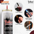 Foghat Culinary Butane Fuel Refill (3 x 60ml) - Torch Lighter Butane Refill Canister, Fits All Kitchen Smoking Torches - Food Grade Ultra Refined For Cocktail Smoker Kit, Creme Brulee Torch