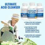 Sodium Bicarbonate 650mg Capsules Delayed Release for Supporting Normal Kidney Function & Kidney Health Supplement. Sodium Bicarbonate Designed for Kidney Support, Acid Relief, Alkalinity 120 Pills