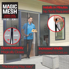 Magic Mesh Elite | Magnetic Screen Door, Heavy Duty, Magnetic Closure, Door Net, Patio Screen, Sliding Door Screen, Bug Screen for Doorways, Kid & Pet Friendly | Size 39" x 83" (Pack of 2)