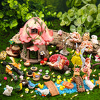 HIYZI 93 Pcs Fairy Garden Accessories Miniature House Figurines Kit