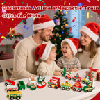 Advent Calendar 2026 Magnetic Wooden Animal Train for Kids,24 Day Christmas Advent Calendar Surprise Train,Montessori Magnetic Train Toy Christmas Countdown Gift for Toddlers,Boys and Girls