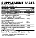 PROCCOR GLYCODRIN - GDA with Berberine, Cinnamon, Banaba, Bittermelon, Panax Ginseng, GS4 Plus and More; 120 V Capsules (60 Servings), Gelatin-Free