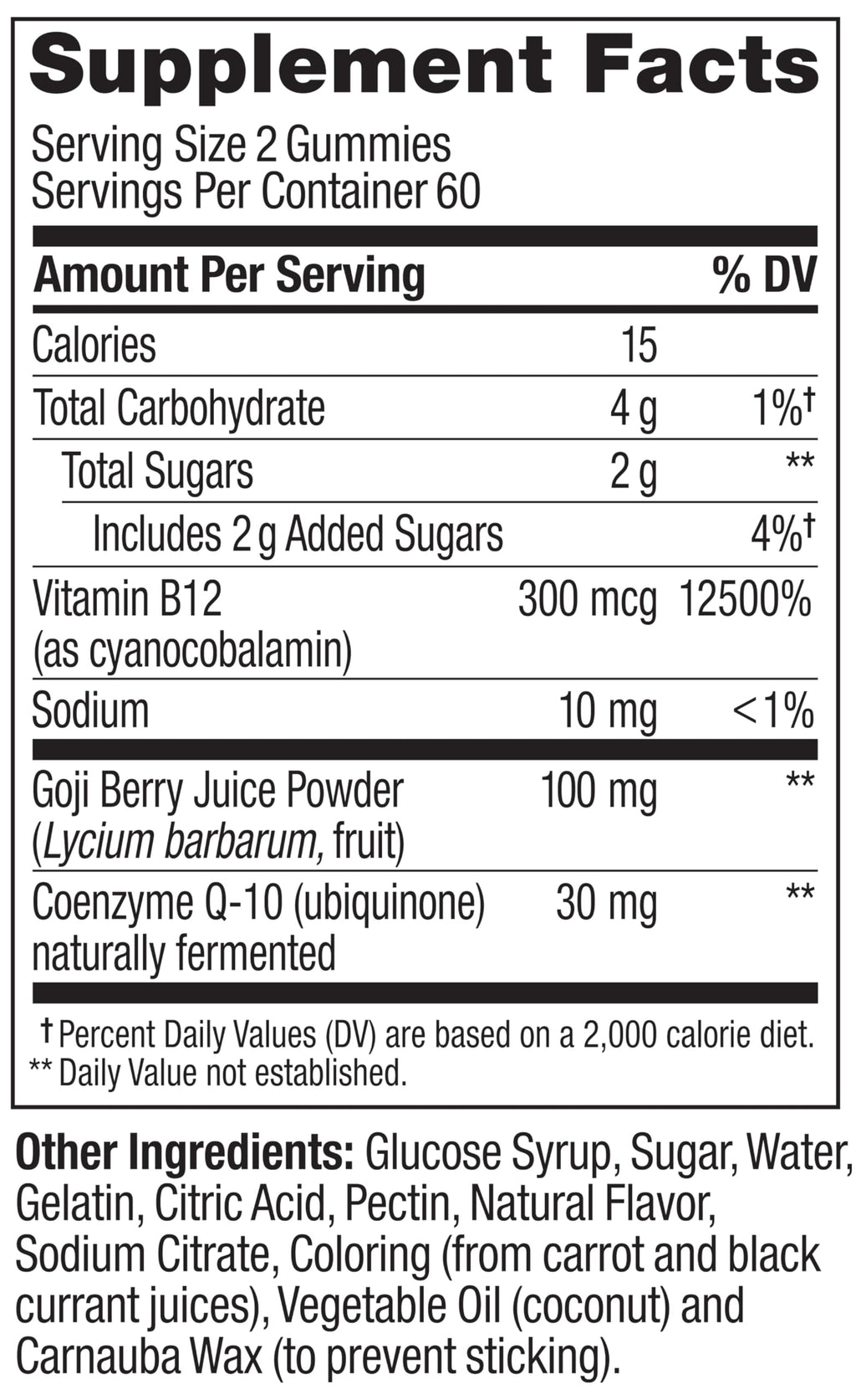 OLLY Daily Energy Gummy, Caffeine Free Cellular Energy Production,* Vitamin B12, CoQ10, Goji Berry, Adult Chewable Supplement, Tropical Passion Flavored, 60 Day Supply - 120 Count