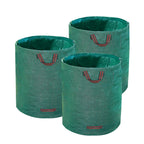 Hugeleaf 3 Pack 72 Gallon Reusable Yard Waste Bags, Collapsible Leaf Bags