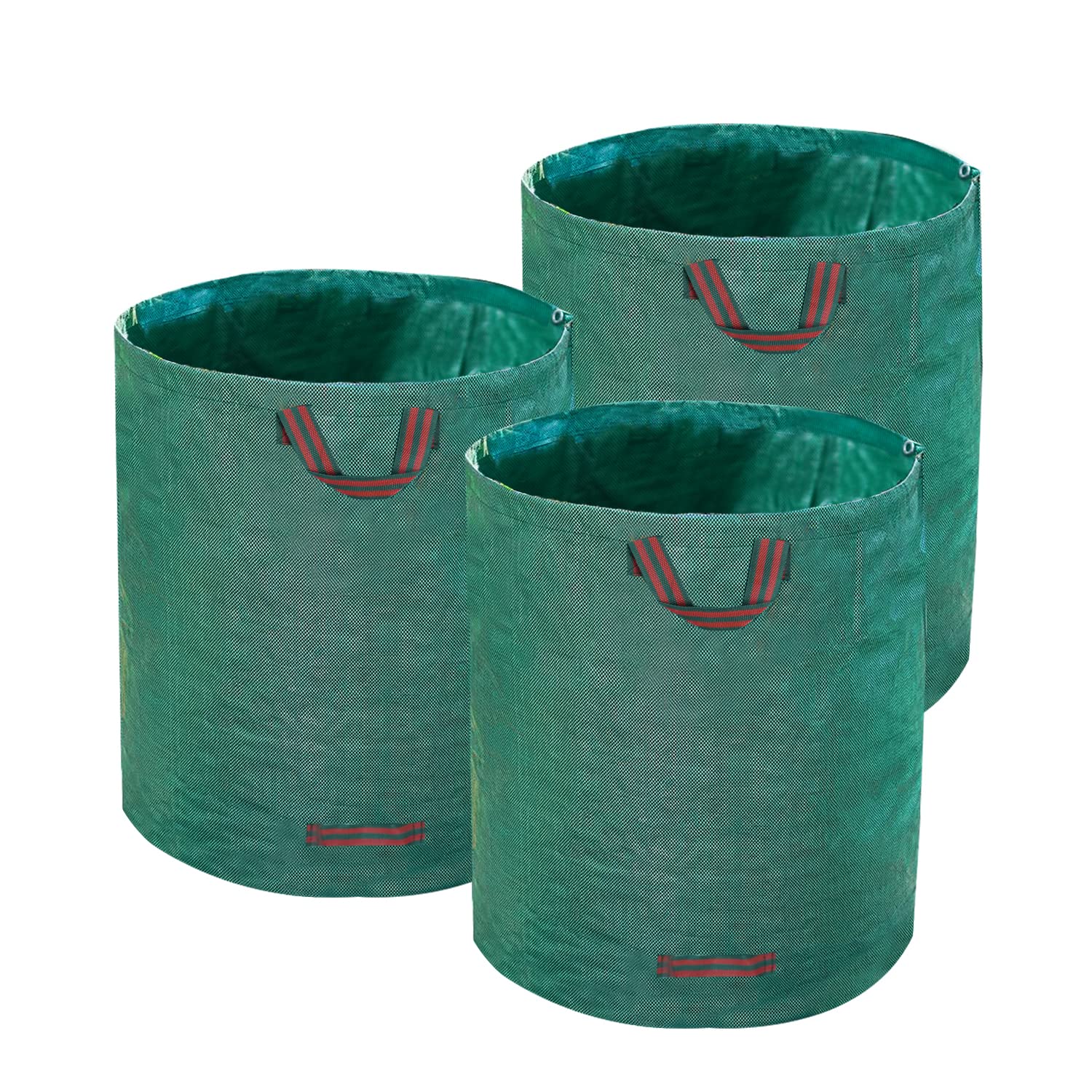 Hugeleaf 3 Pack 72 Gallon Reusable Yard Waste Bags, Collapsible Leaf Bags