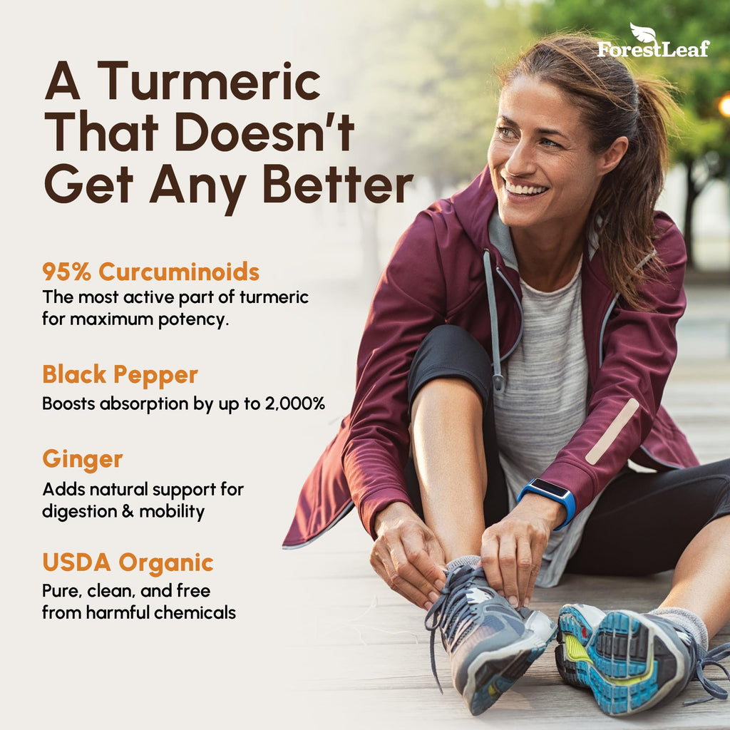 Turmeric Supplement Extra Strength 2265mg - Turmeric Curcumin Supplement w/BioPerine Black Pepper - Tumeric and Ginger Supplements, 95% Curcuminoids, Supports Immune & Joint Health, 120 Caps
