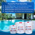 Pure + Simple | All-in-One Weekly Pool Treatment | Controls Algae & Clarifier for Swimming Pools with Copper-Based Formula | Ideal for Above Ground and Inground Use - 10 lbs