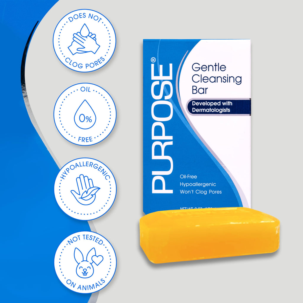 PURPOSE Gentle Cleansing Bar, 6 Ounces (Pack of 4)