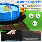 TIXANF 18FT Pool Liner Pad 350G/M² Thicker,Seamless Above Ground Pool Liner, Thicker Durable Geotextile Material, Pre-Cut Heavy Duty Round Pool Liner Pad, Puncture Protection,Extend Liner Life(Black)